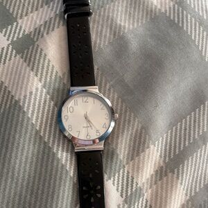 Avon Silver Dial Watch with Black Strap